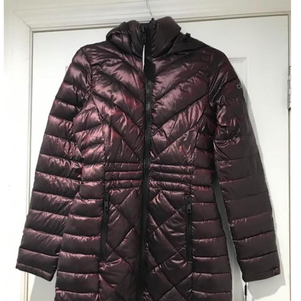 CALVIN KLEIN HOODED PACKABLE DOWN ZIP PUFFER COAT… - image 3